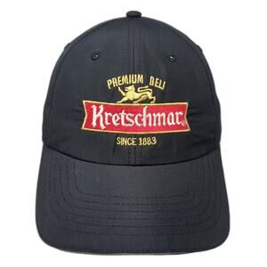 CORE365 Kretschmar Deli Baseball Cap Black Red OS Embroidered Strapback Hat